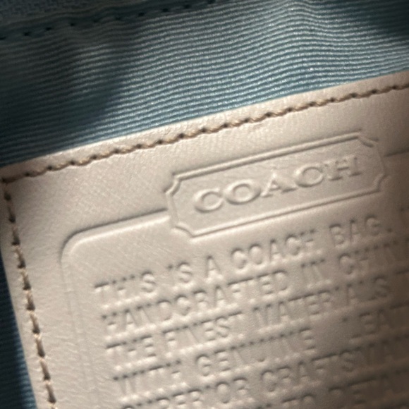 Vintage Coach White Floral Bumblebee Duffel Crossbody Bag F10871 Garden Fairy - Picture 7 of 9